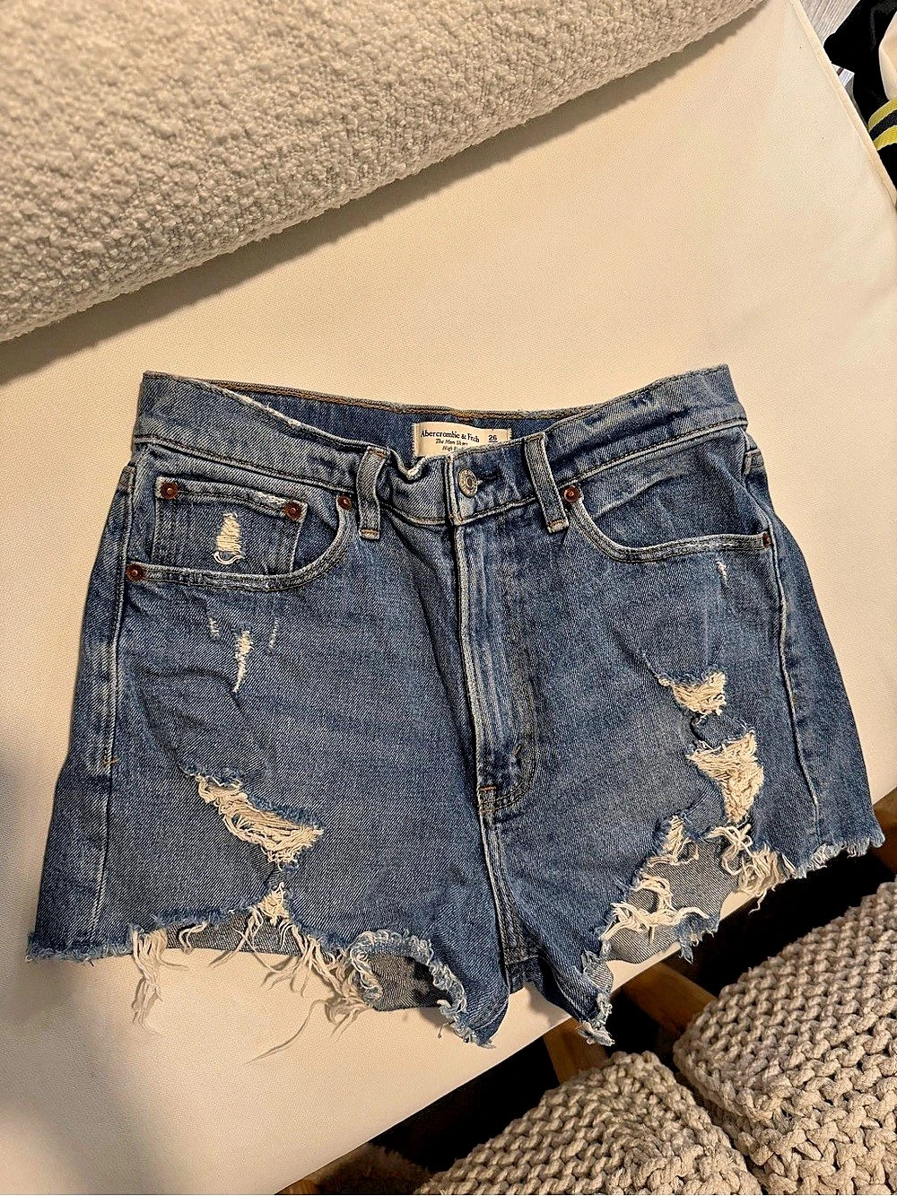 Abercrombie Distressed Denim Jean Shorts